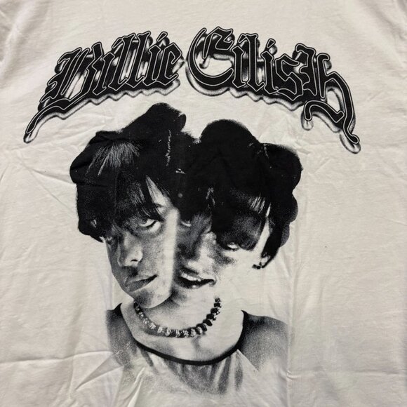 Billie Eilish Hit me Hard and Soft Popstar Two Faced T-Shirt Size XXL - Picture 2 of 4